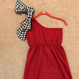 Judith March One Shoulder Bow Dress